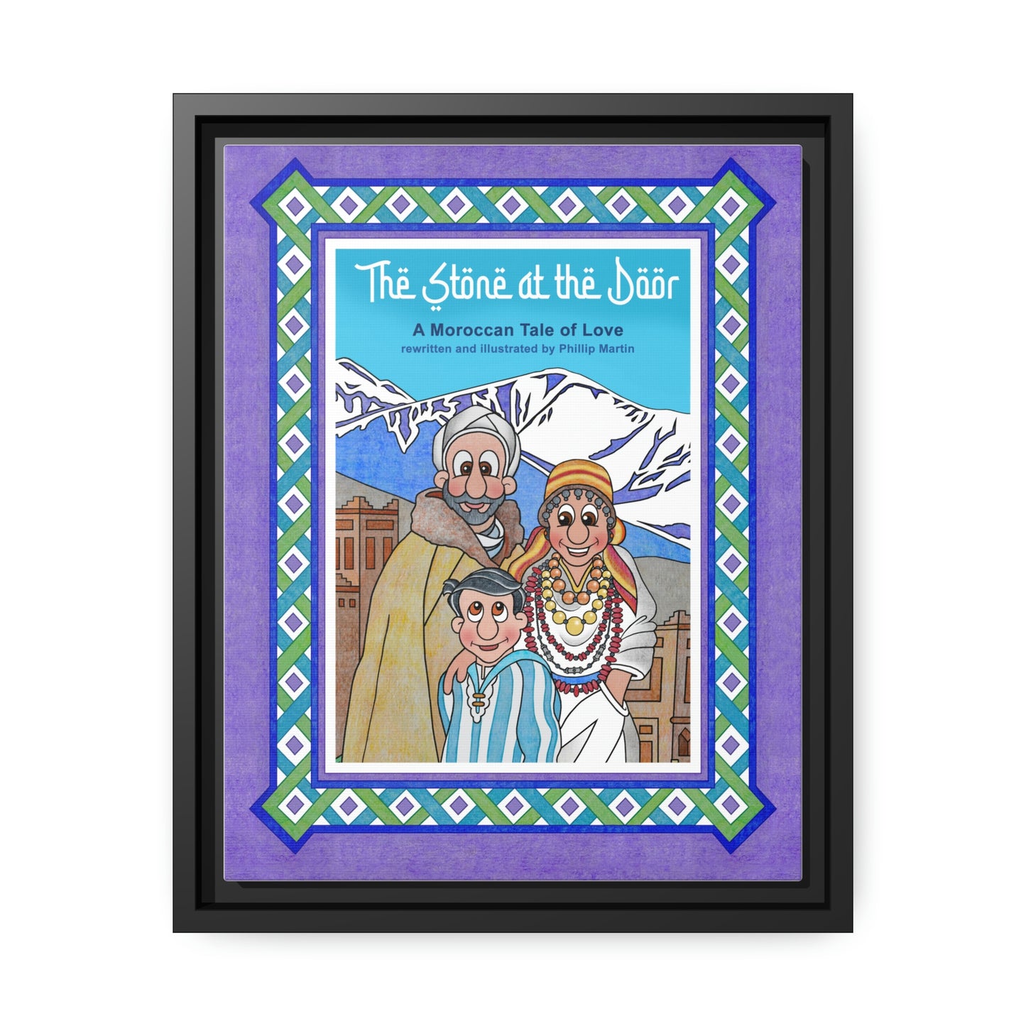 The Stone at the Door Matte Canvas, Black Frame