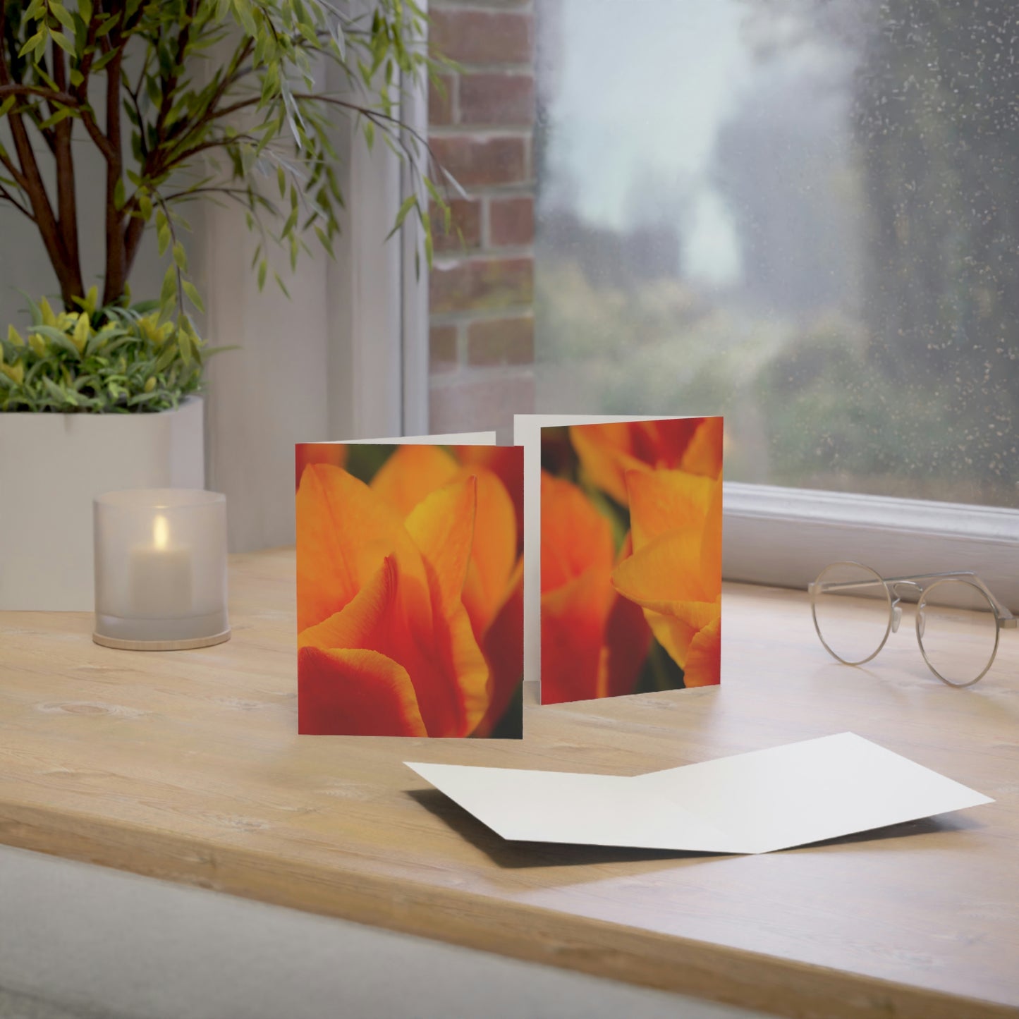 Flowers 15 Greeting Cards (1, 10, 30, and 50pcs)