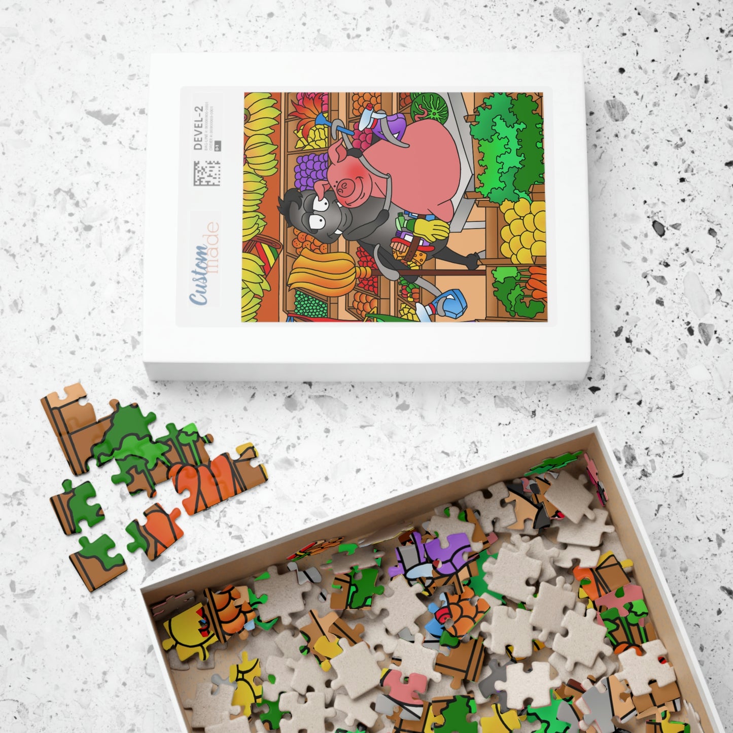Anansi and the Market Pig Puzzle (110, 252, 500, 1014-piece)