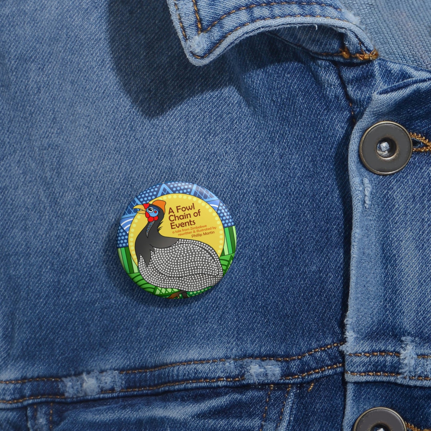 A Fowl Chain of Events Custom Pin Buttons