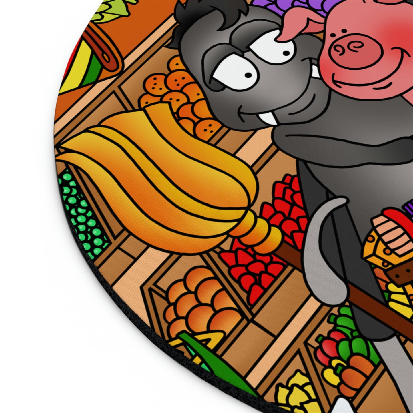 Anansi and the Market Pig Mouse Pad