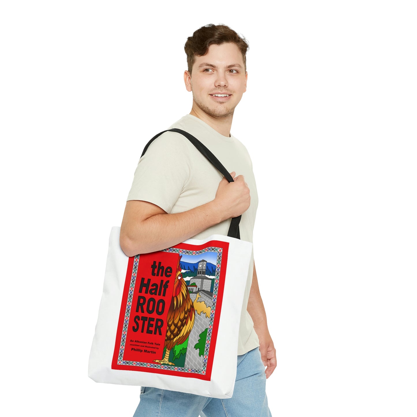 The Half Rooster AOP Tote Bag