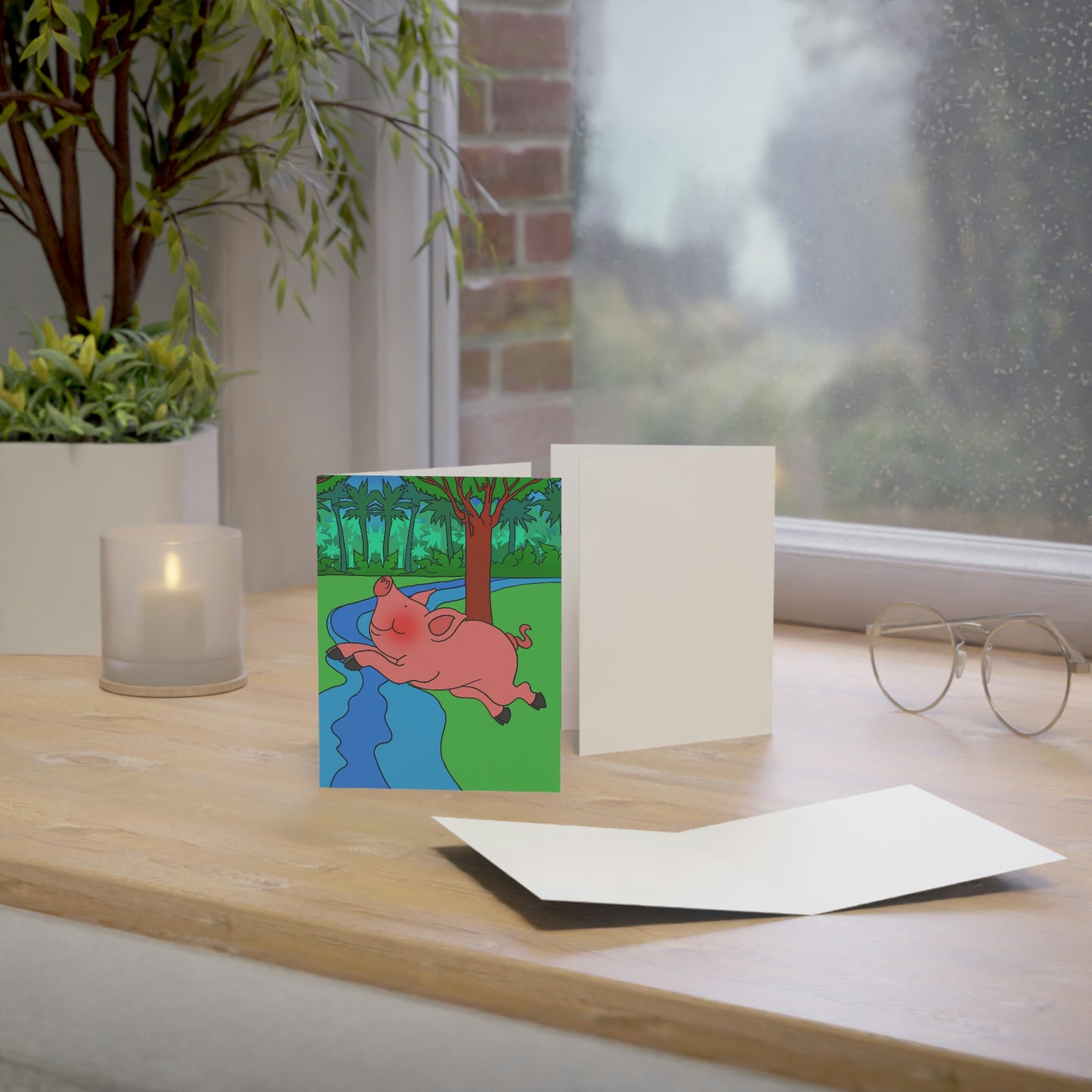 Anansi and the Market Pig! Greeting Cards (1, 10, 30, and 50pcs)