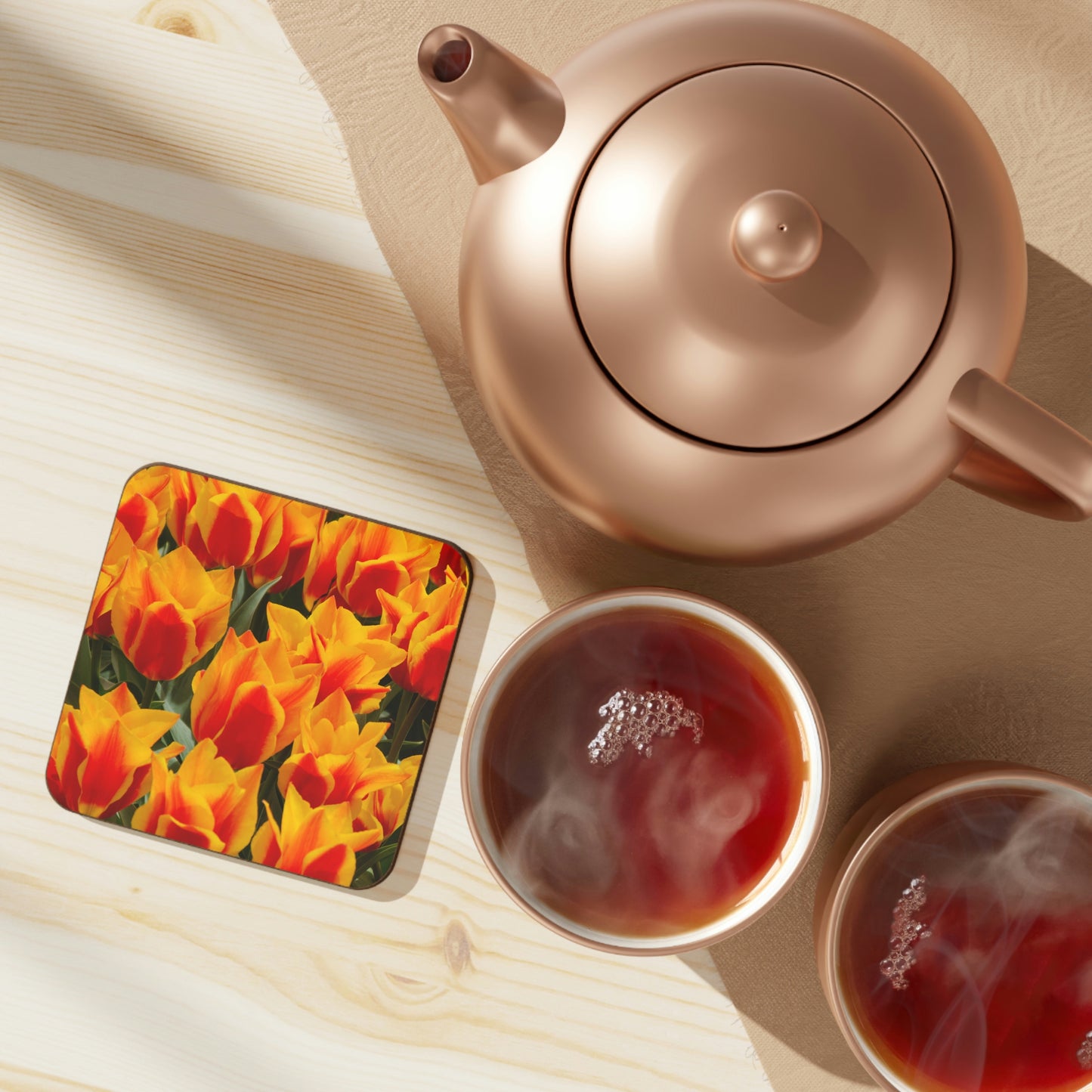 Flowers 18 Hardboard Back Coaster