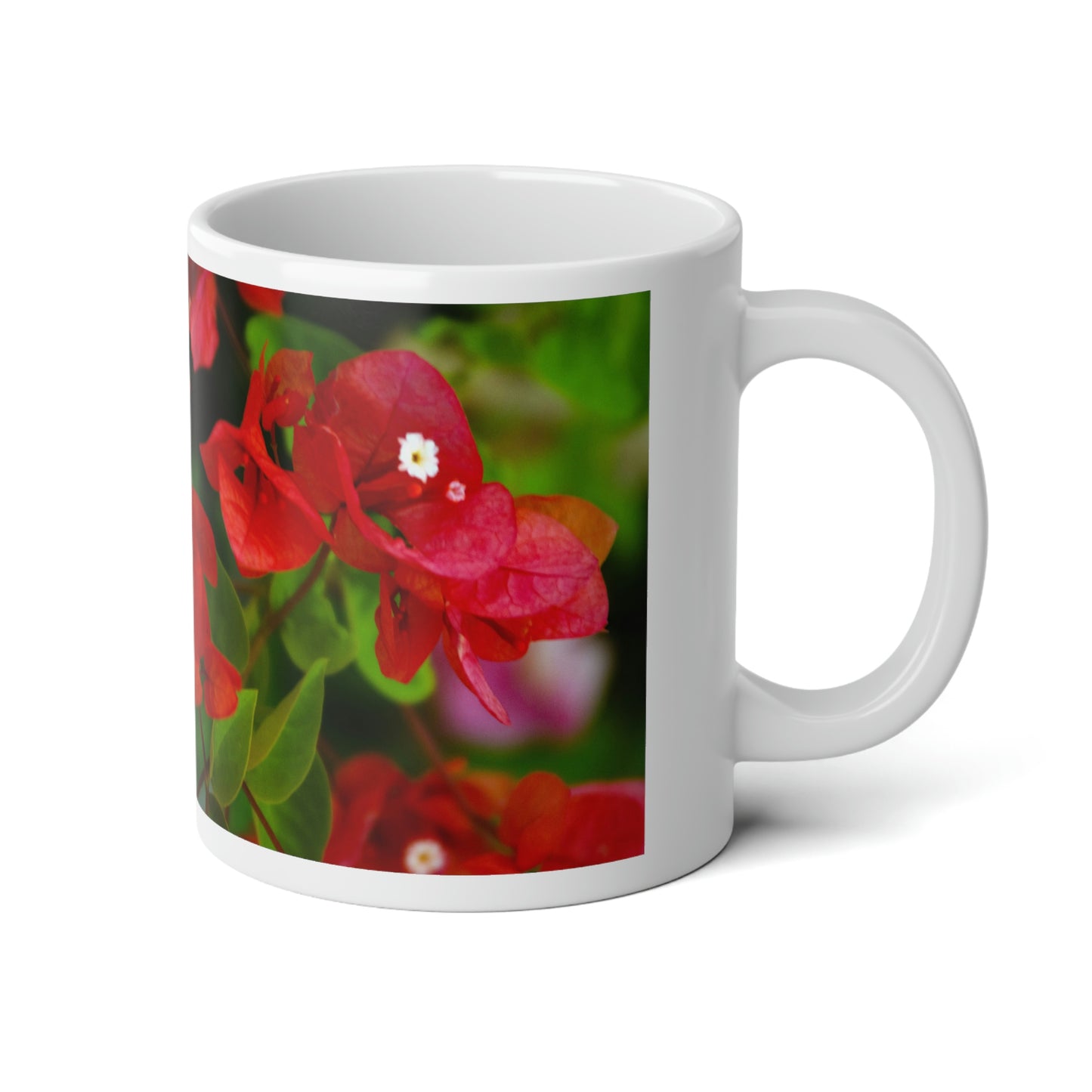Flowers 28 Jumbo Mug, 20oz