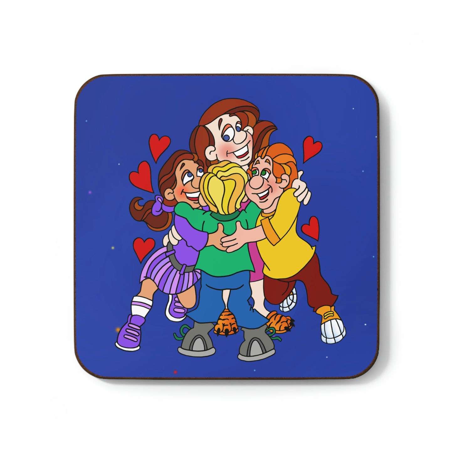 Triple Gratitude with Assorted Monsters Hardboard Back Coaster