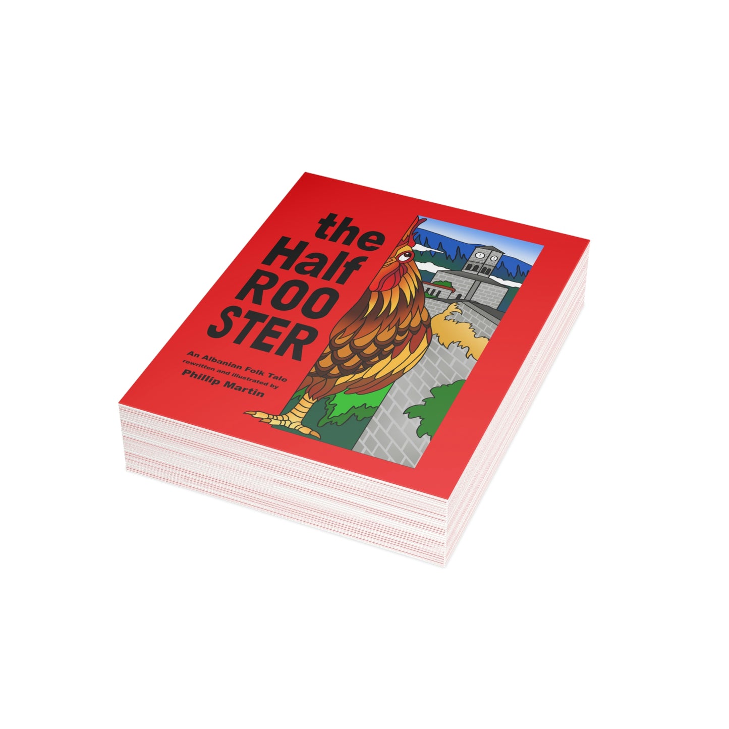 The Half Rooster Greeting Cards (1, 10, 30, and 50pcs)