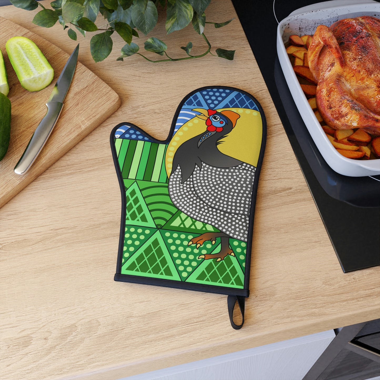 A Fowl Chain of Events Oven Glove