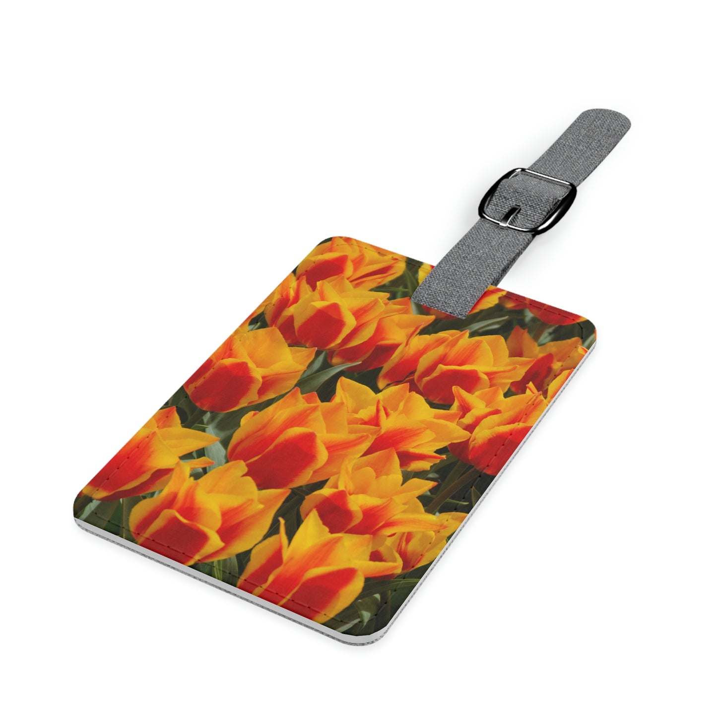 Flowers 18 Saffiano Polyester Luggage Tag, Rectangle