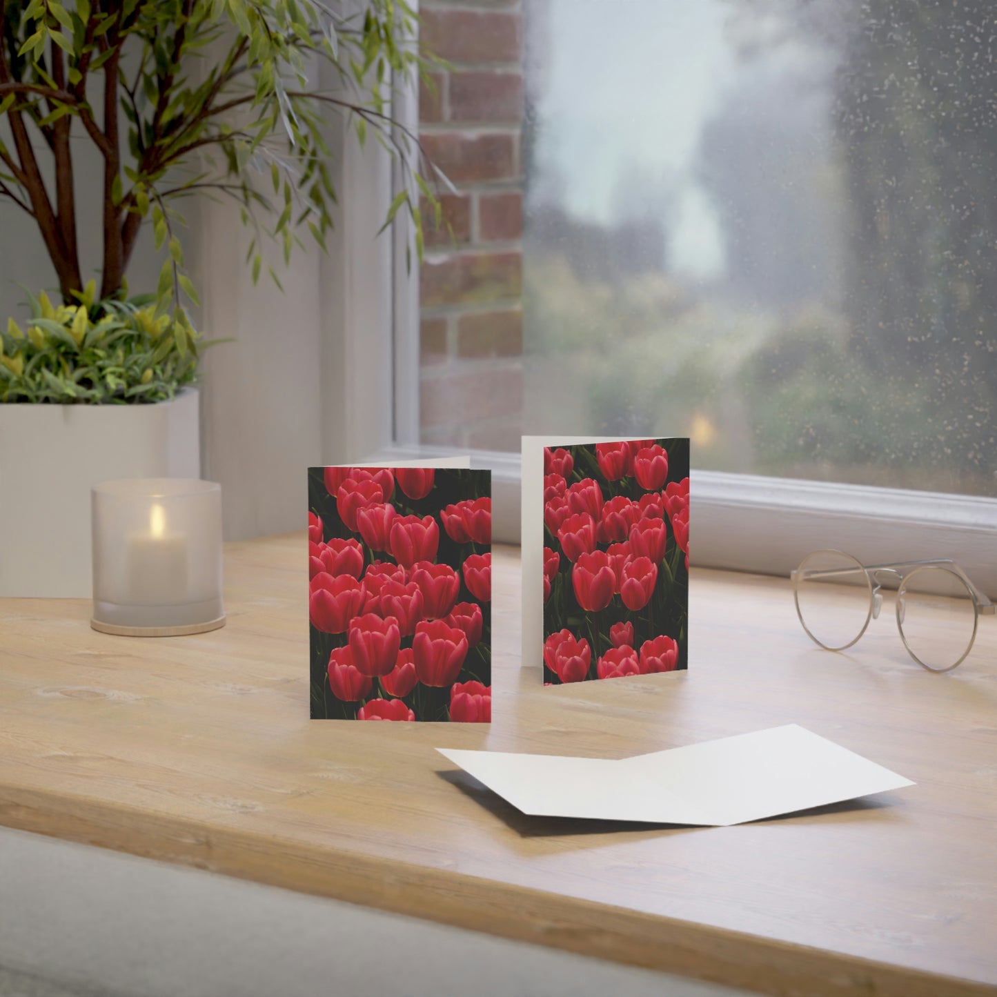 Flowers 24 Greeting Cards (1, 10, 30, and 50pcs)