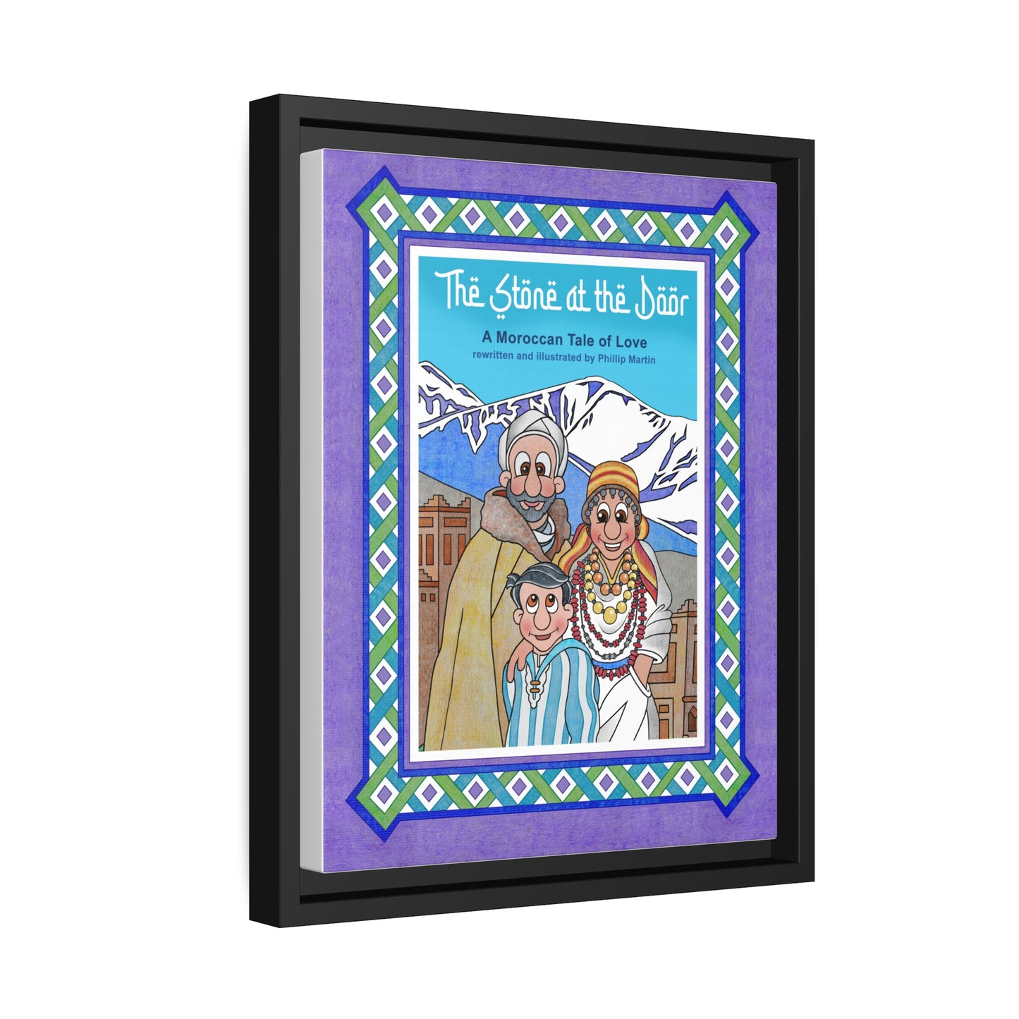 The Stone at the Door Matte Canvas, Black Frame