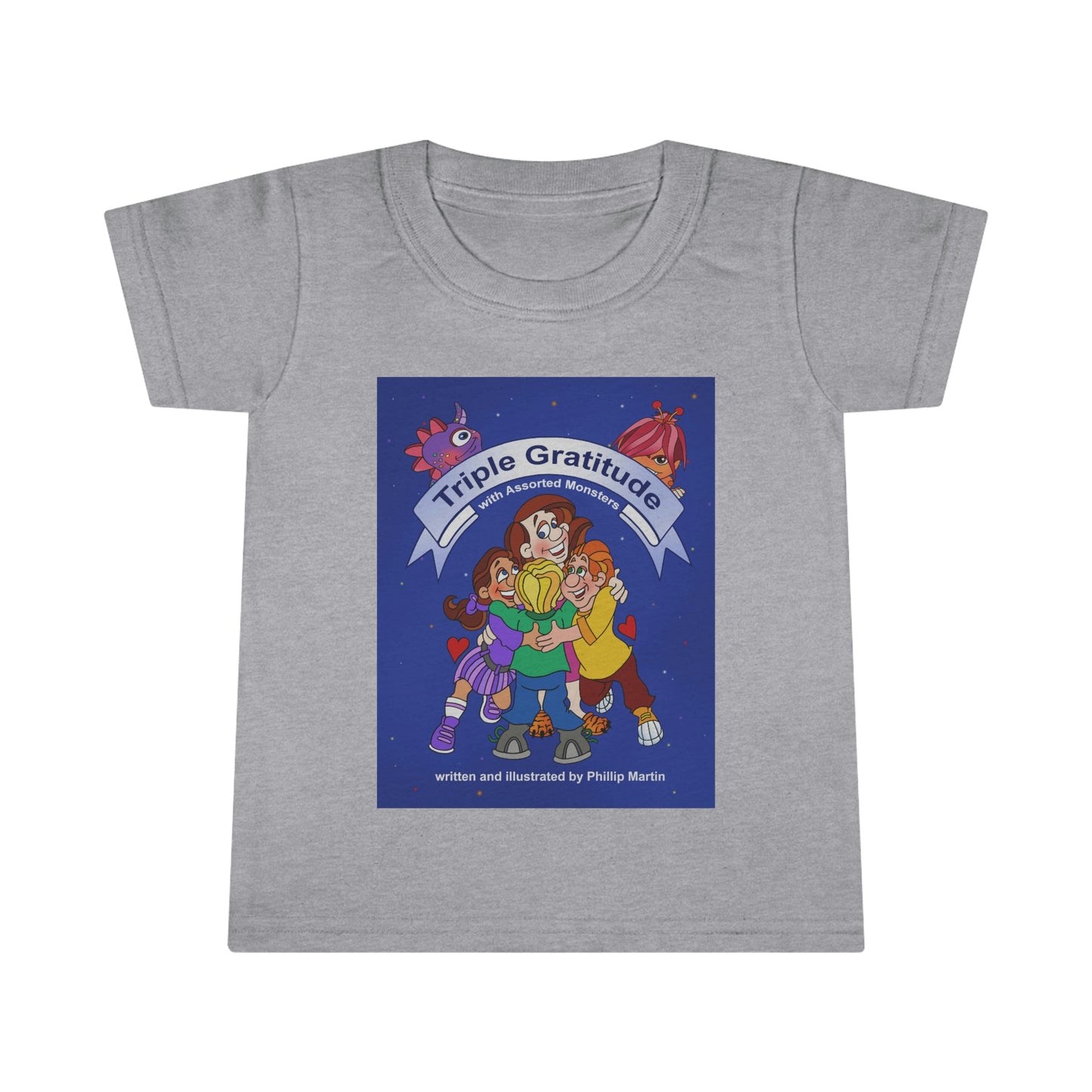 Triple Gratitude with Assorted Monsters Toddler T-shirt