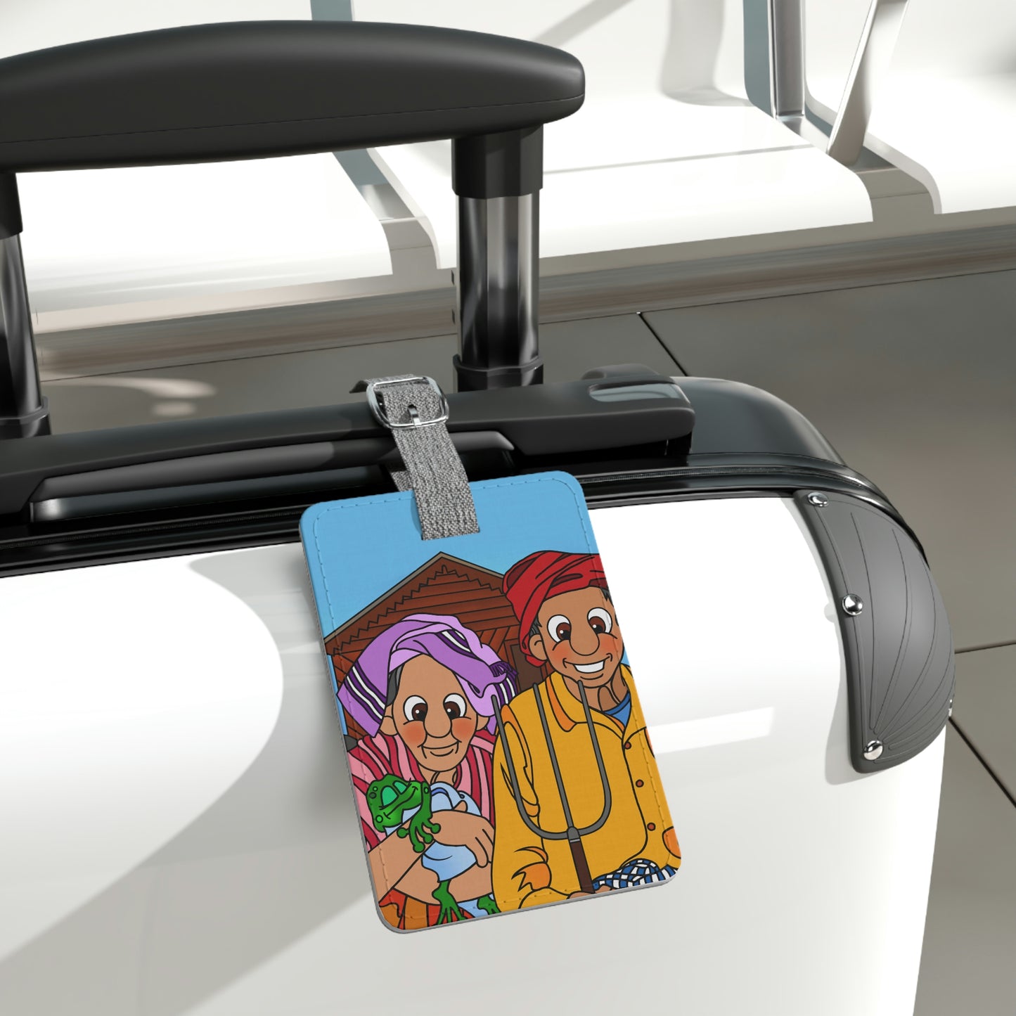 The Frog Princess Saffiano Polyester Luggage Tag, Rectangle