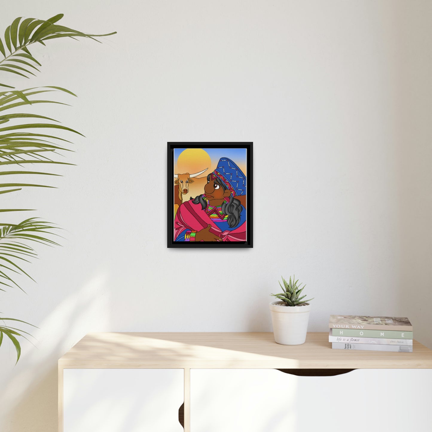 Once Upon Southern Africa Matte Canvas, Black Frame