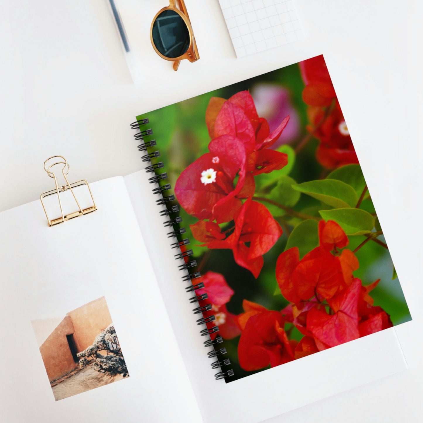 Flowers 28 Spiral Notebook - Ruled Line