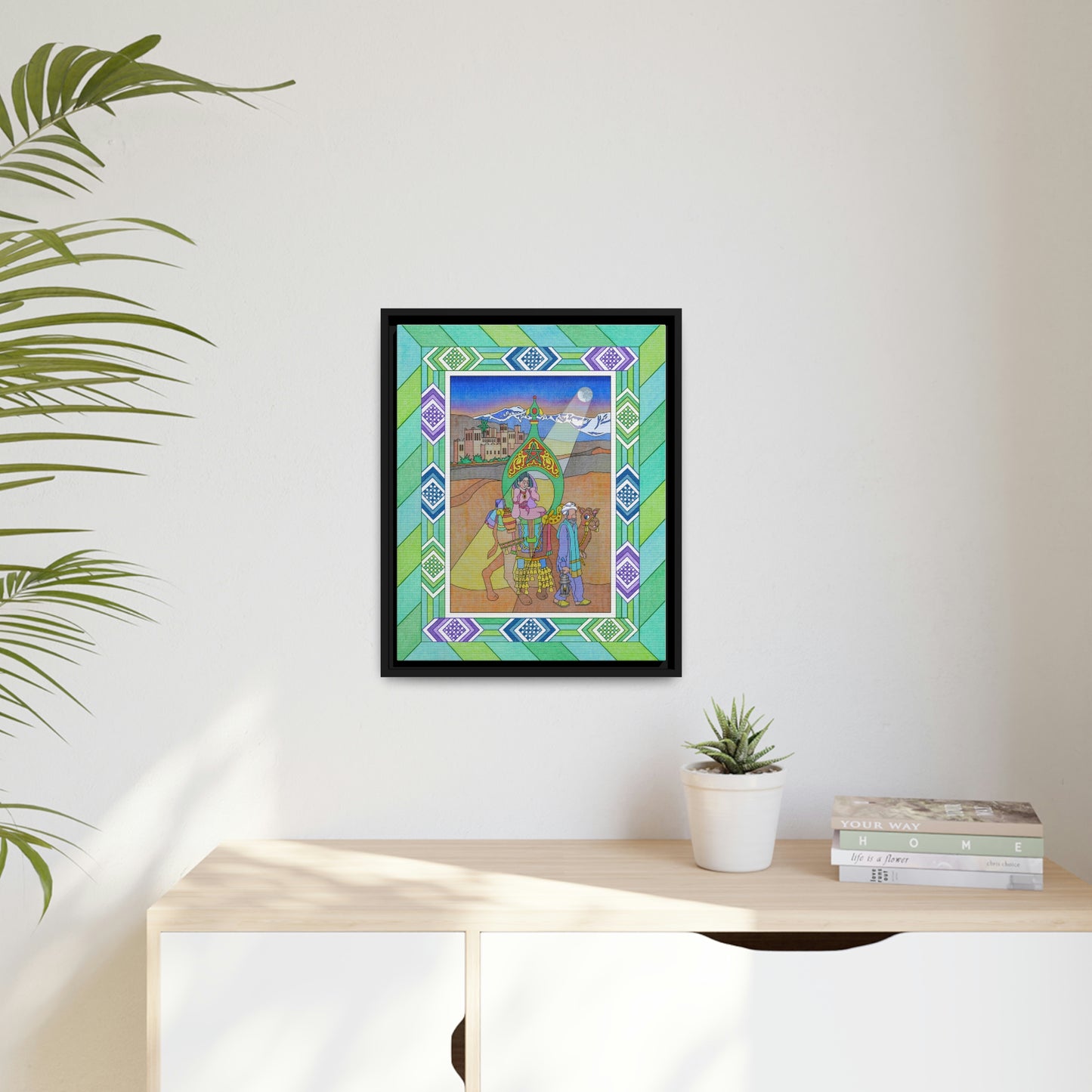 The Stone at the Door! Matte Canvas, Black Frame