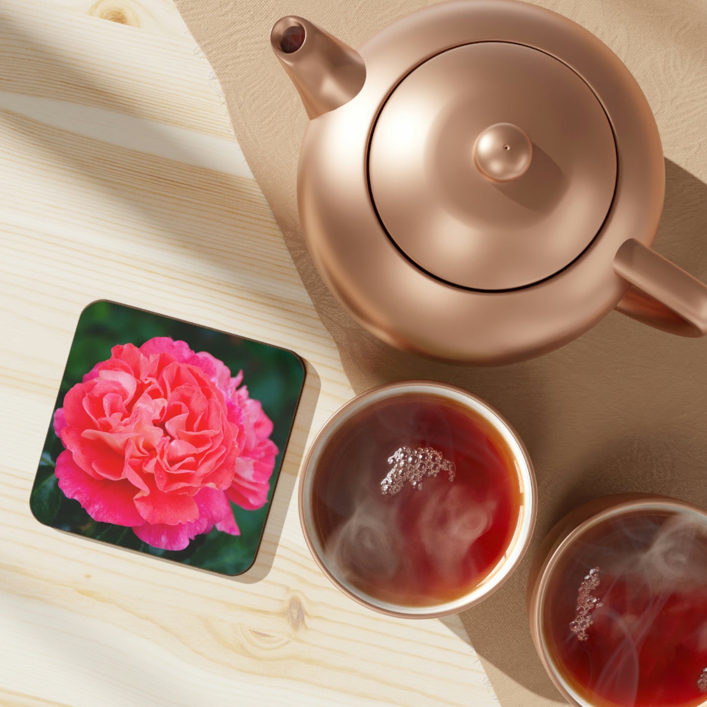 Flowers 08 Hardboard Back Coaster