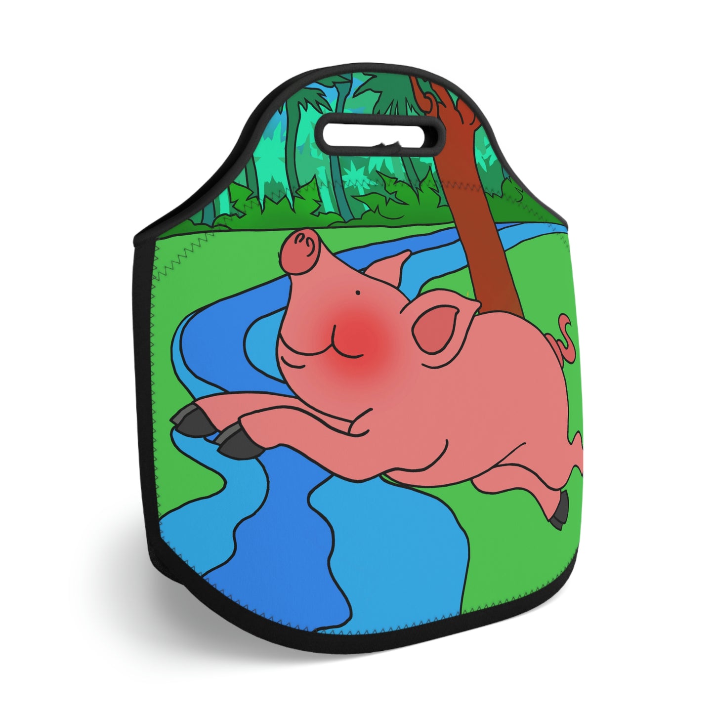 Anansi and the Market Pig! Neoprene Lunch Bag
