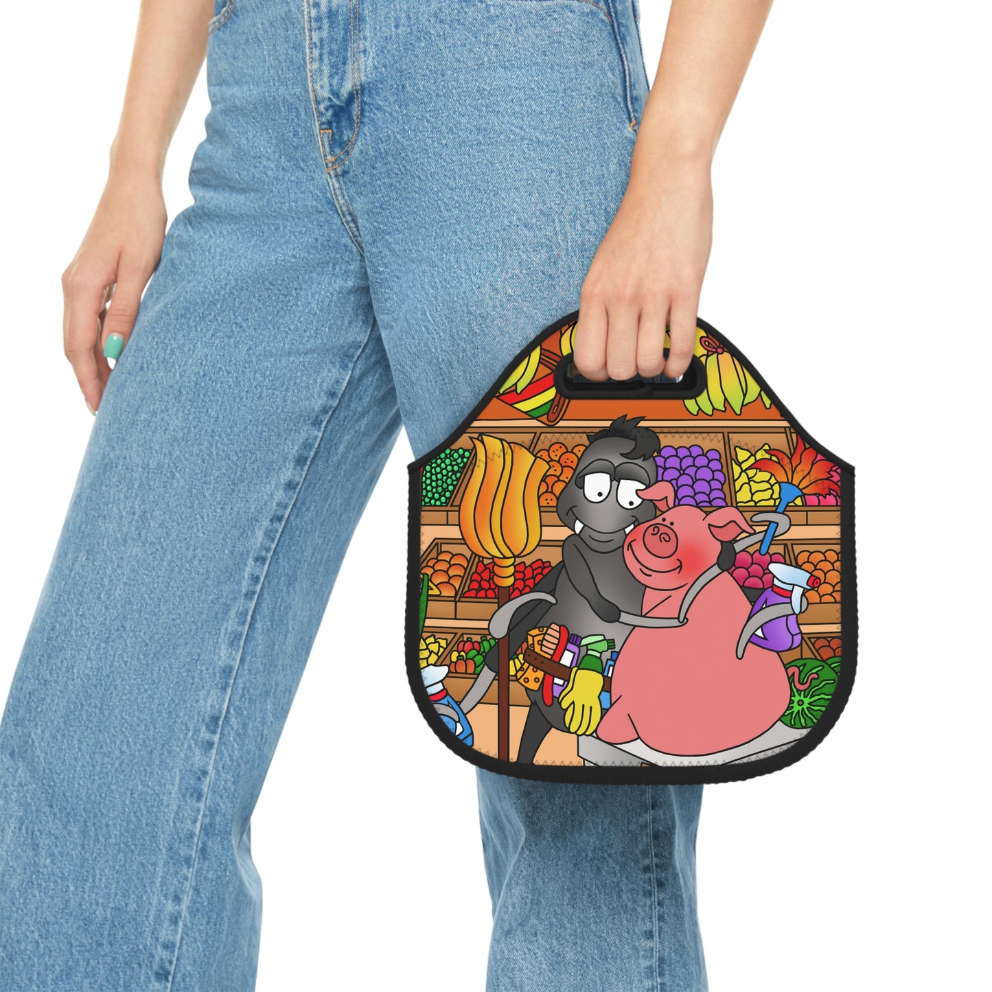 Anansi and the Market Pig Neoprene Lunch Bag