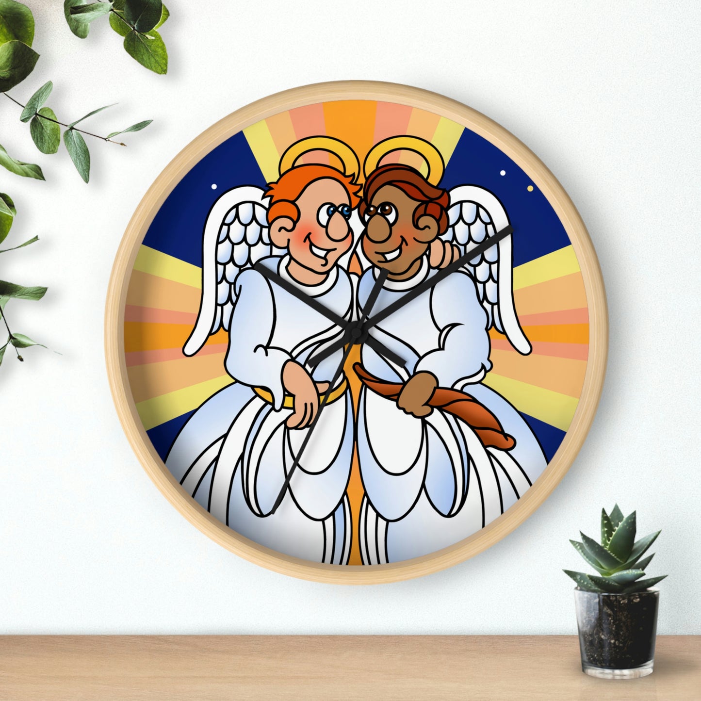 Hark and Harold Angel Sing Wall clock