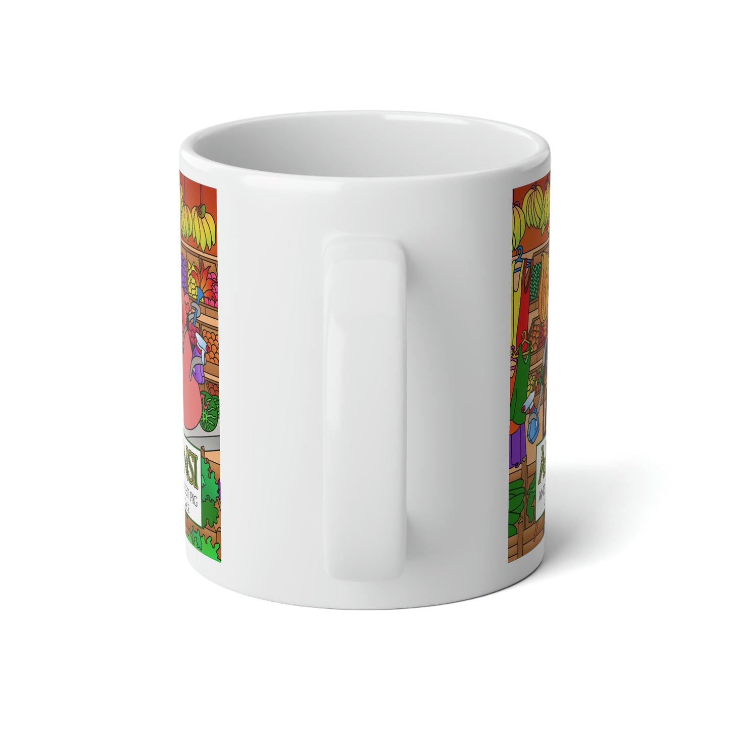 Anansi and the Market Pig Jumbo Mug, 20oz