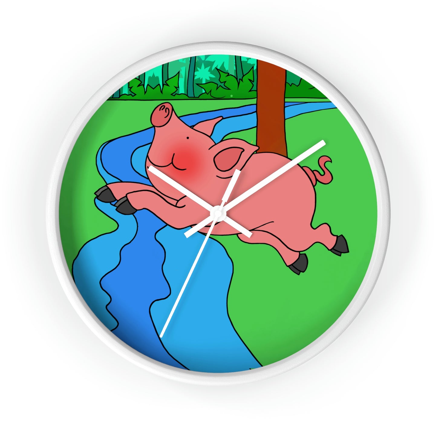 Anansi and the Market Pig! Wall clock