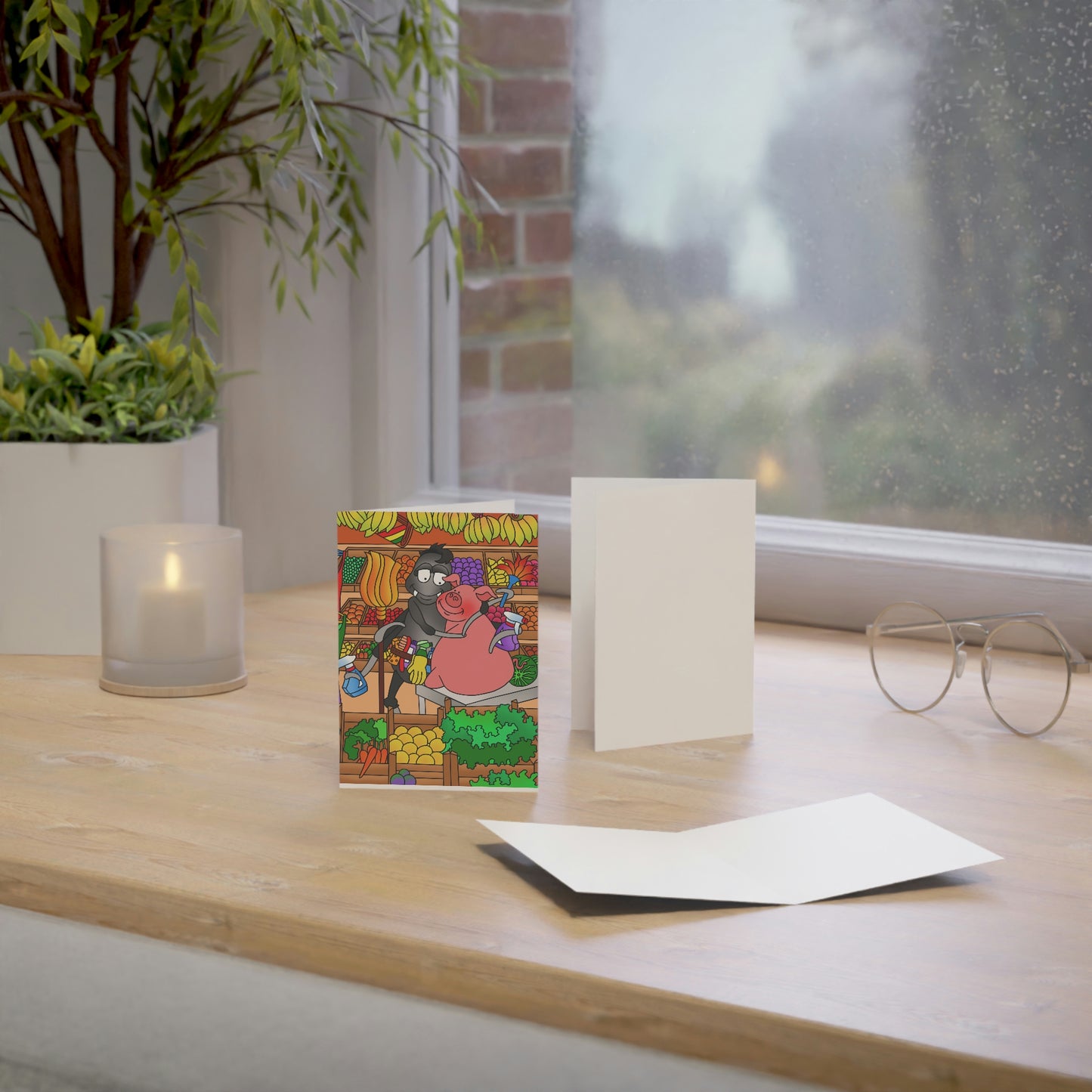 Anansi and the Market Pig Greeting Cards (1, 10, 30, and 50pcs)