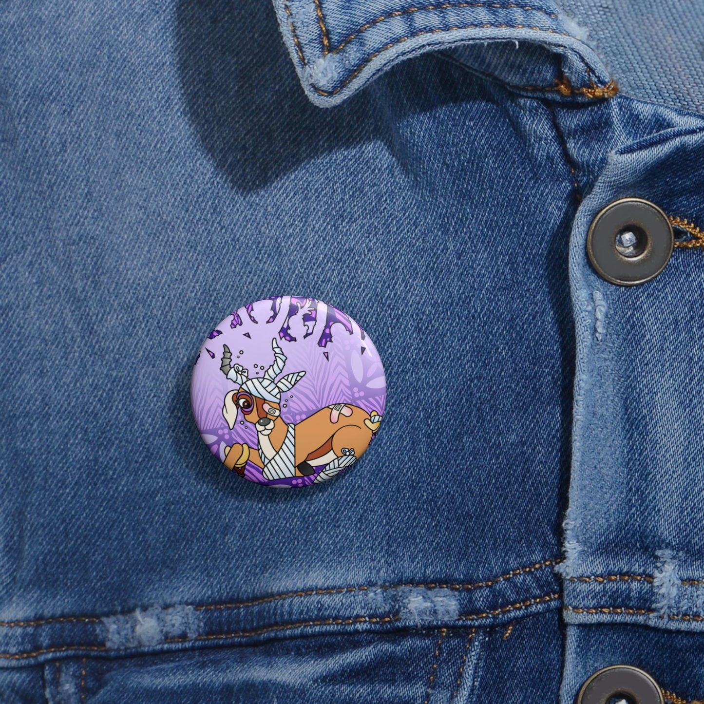 The Day that Goso Fell! Custom Pin Buttons