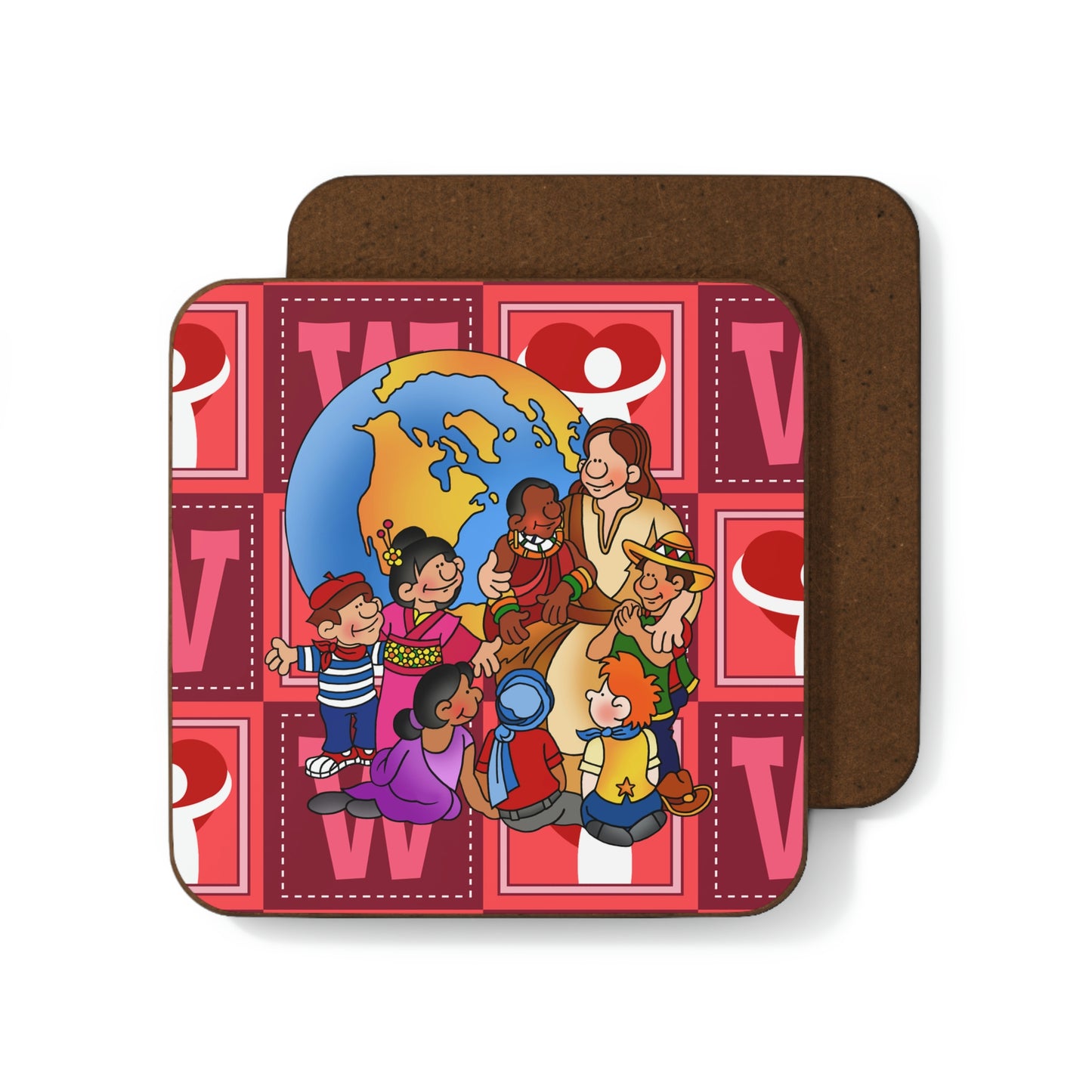 The Bible as Simple as ABC W Hardboard Back Coaster