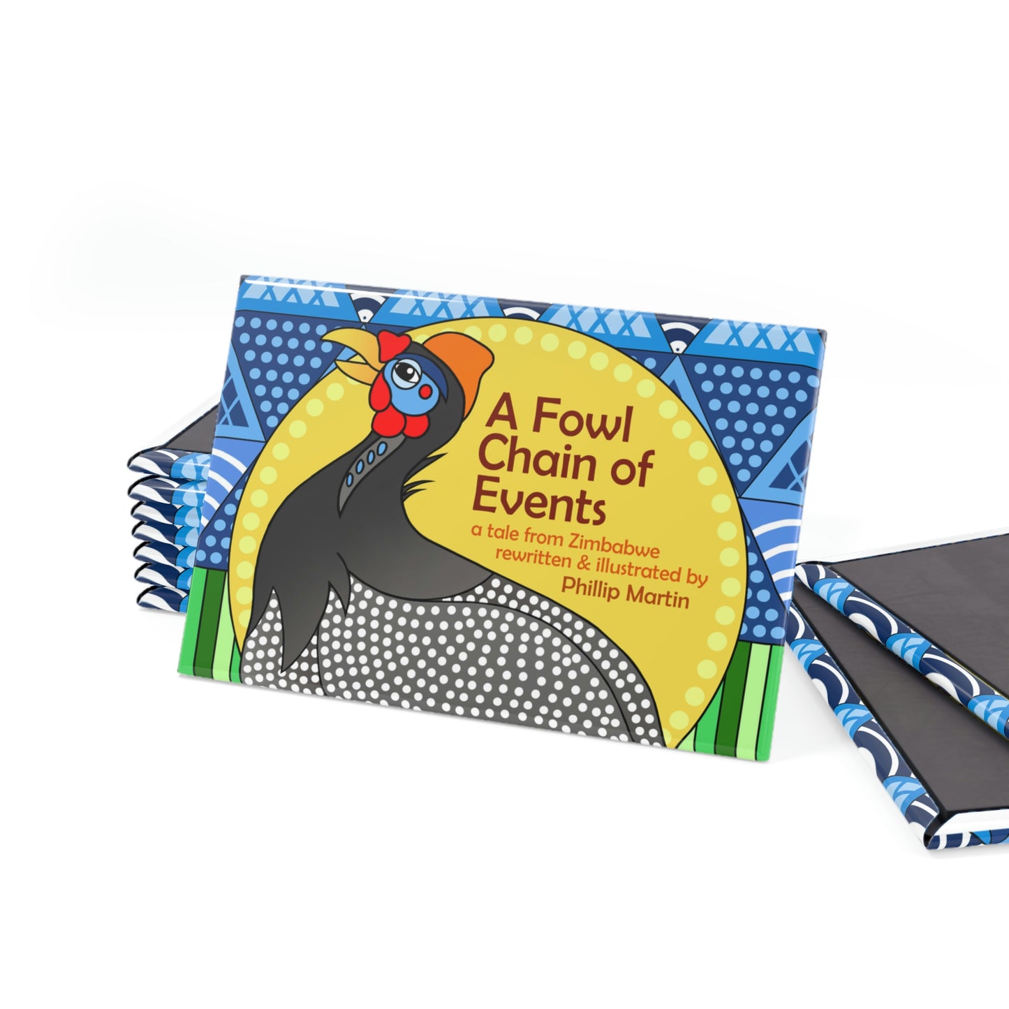 A Fowl Chain of Events Button Magnet, Rectangle (1 & 10 pcs)