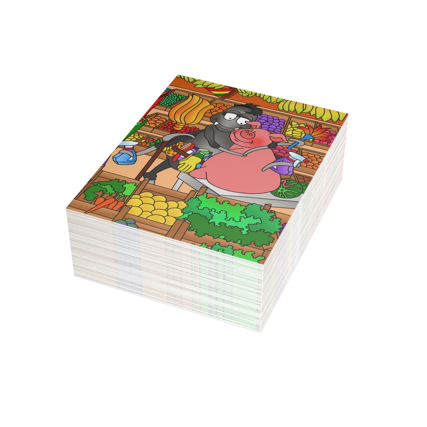 Anansi and the Market Pig Greeting Cards (1, 10, 30, and 50pcs)