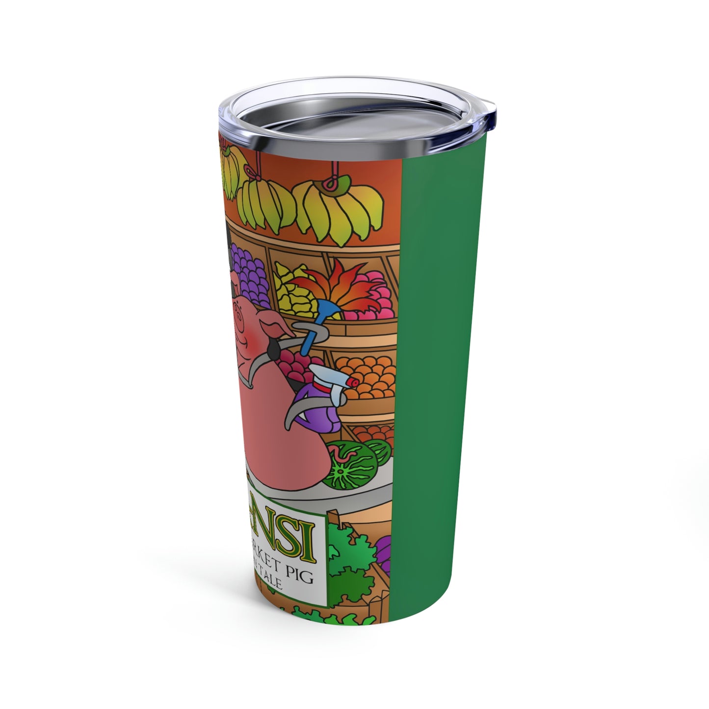 Anansi and the Market Pig Tumbler 20oz