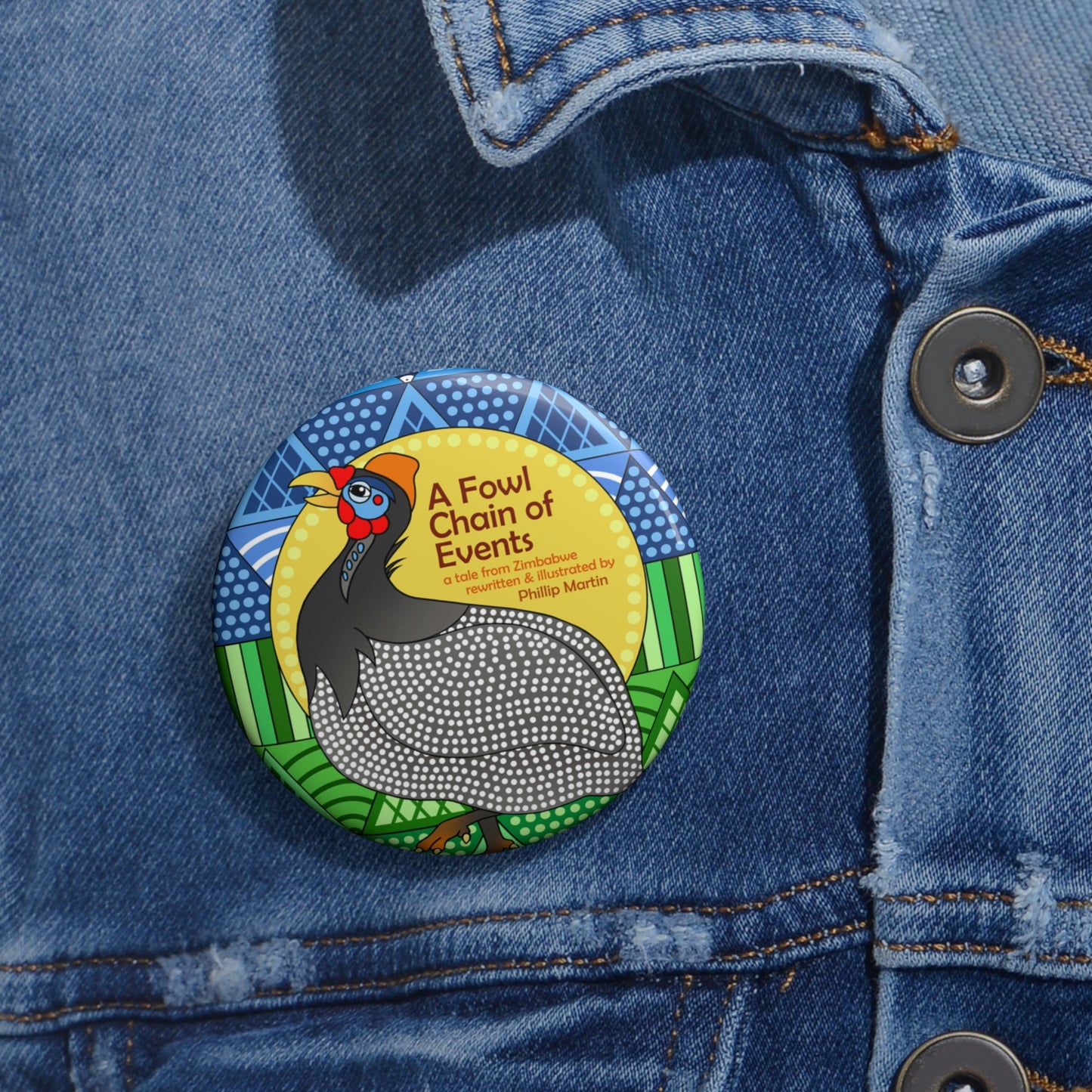 A Fowl Chain of Events Custom Pin Buttons