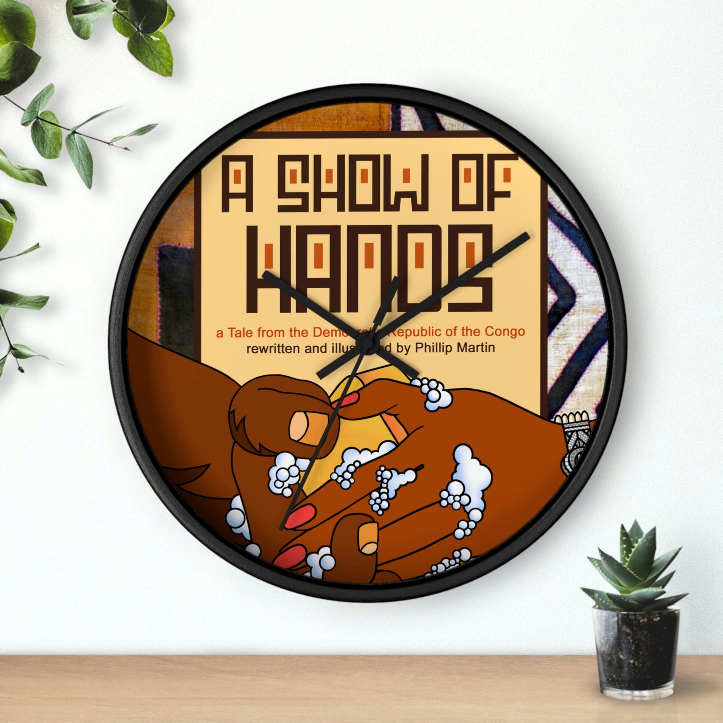 A Show of Hands Wall clock