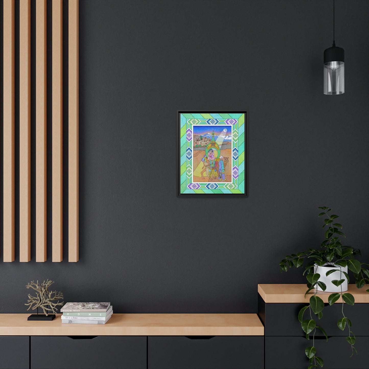 The Stone at the Door! Matte Canvas, Black Frame