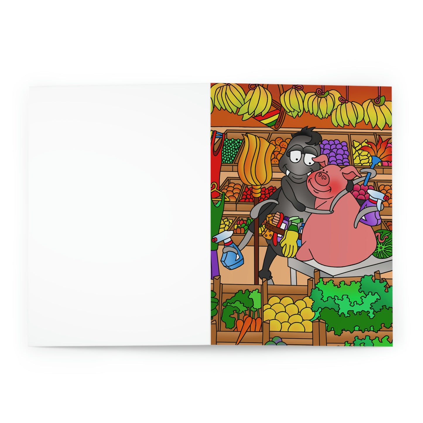 Anansi and the Market Pig Greeting Cards (5 Pack)