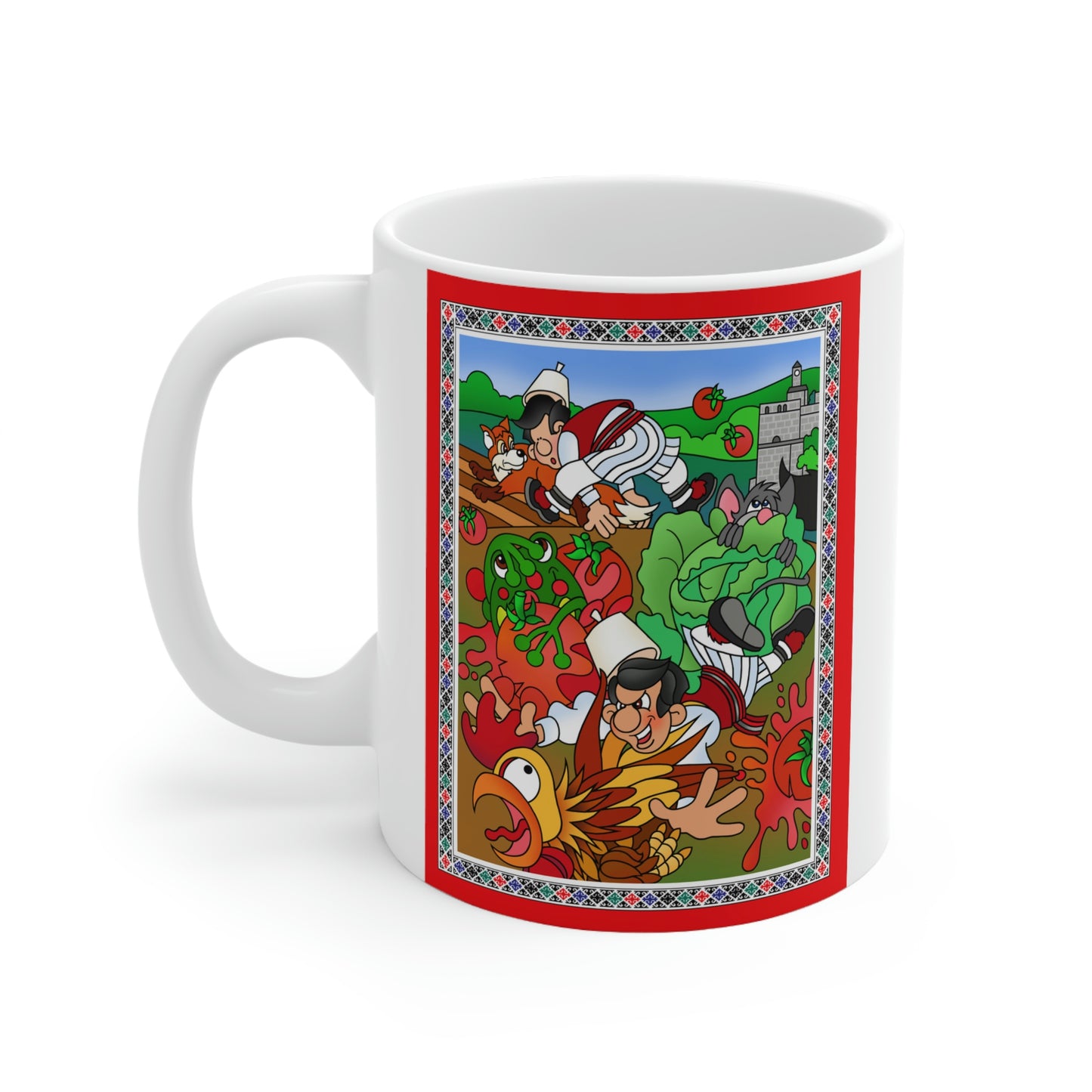 The Half Rooster! Ceramic Mug 11oz