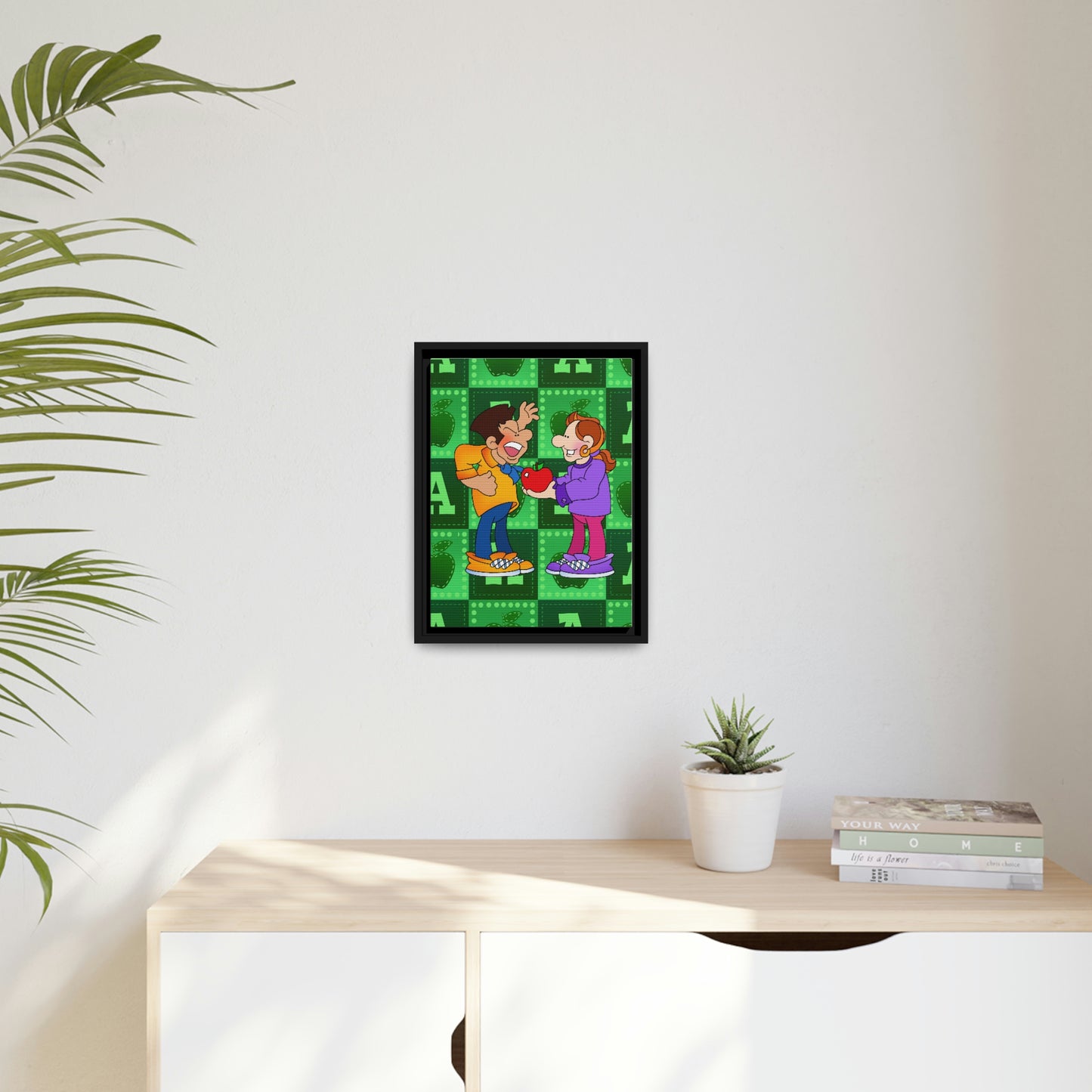 The Bible as Simple as ABC A Matte Canvas, Black Frame