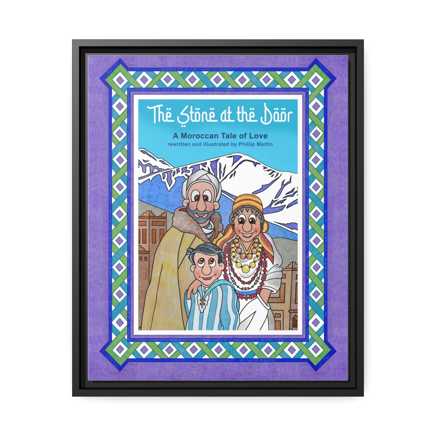 The Stone at the Door Matte Canvas, Black Frame