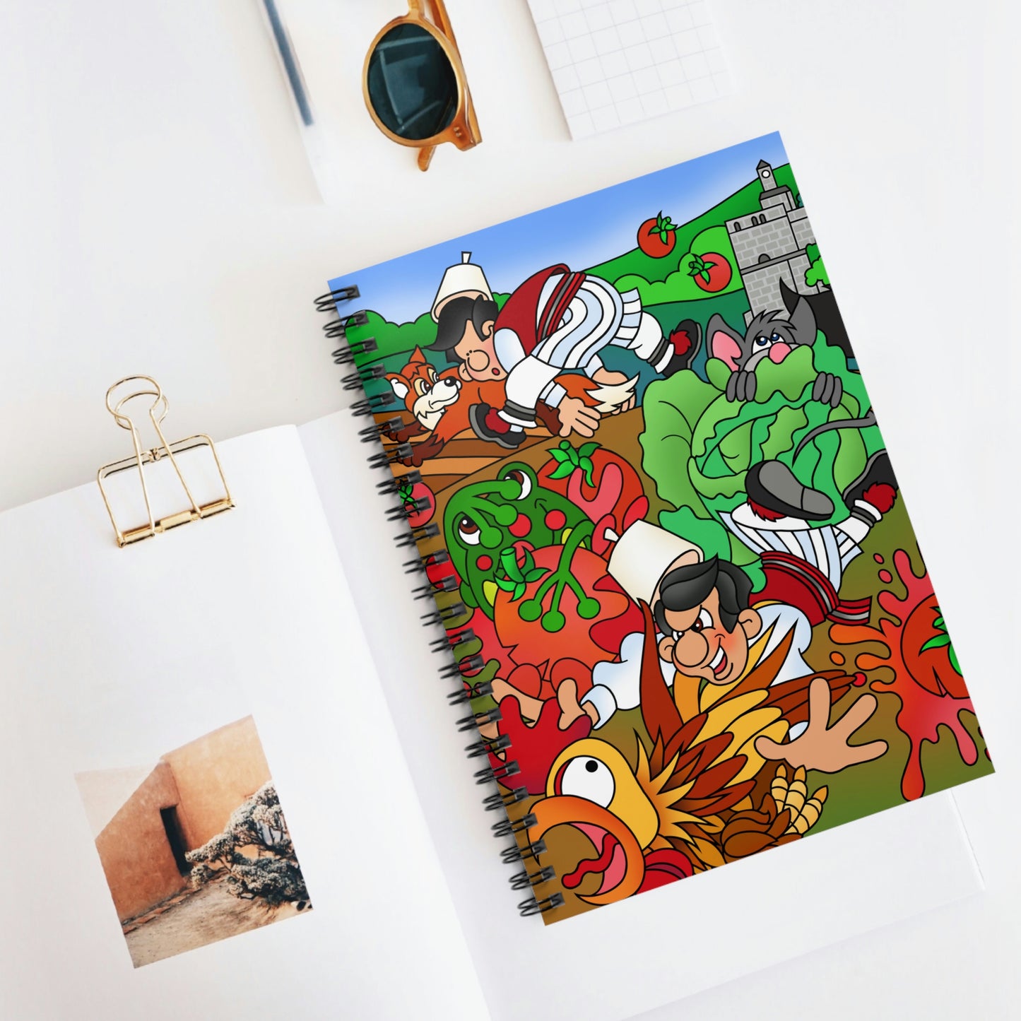 The Half Rooster! Spiral Notebook - Ruled Line