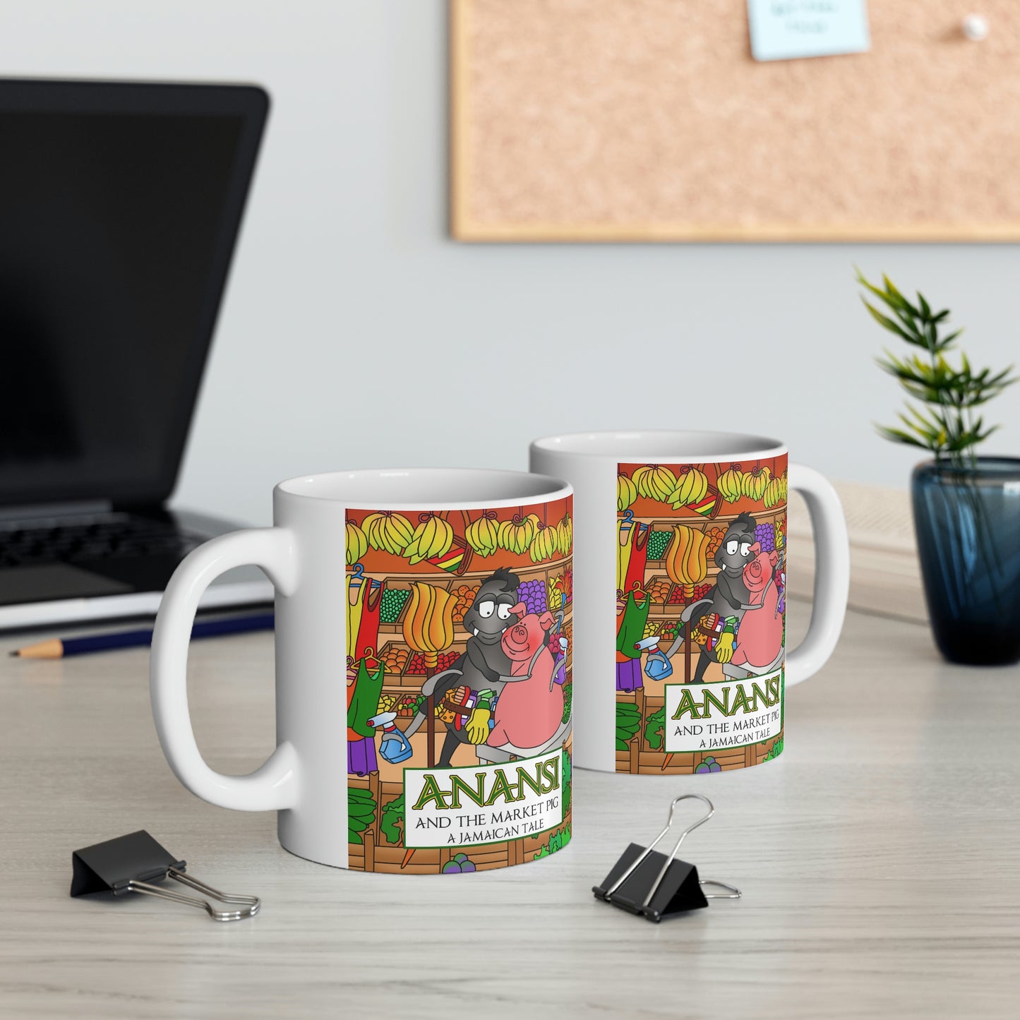 Anansi and the Market Pig Ceramic Mug 11oz
