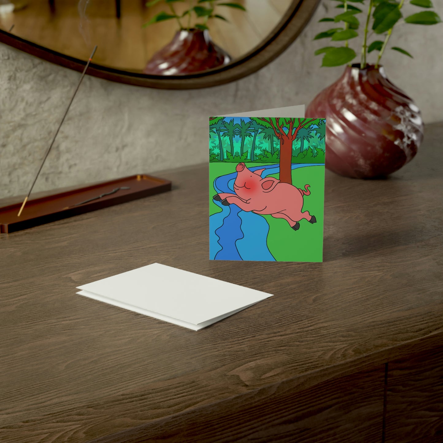 Anansi and the Market Pig! Greeting Cards (1, 10, 30, and 50pcs)