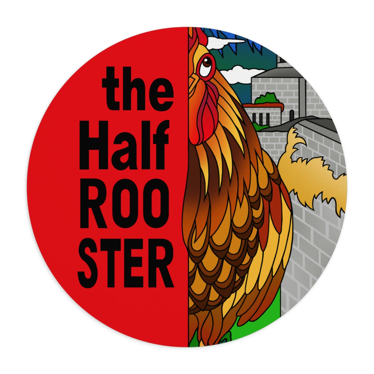The Half Rooster Mouse Pad