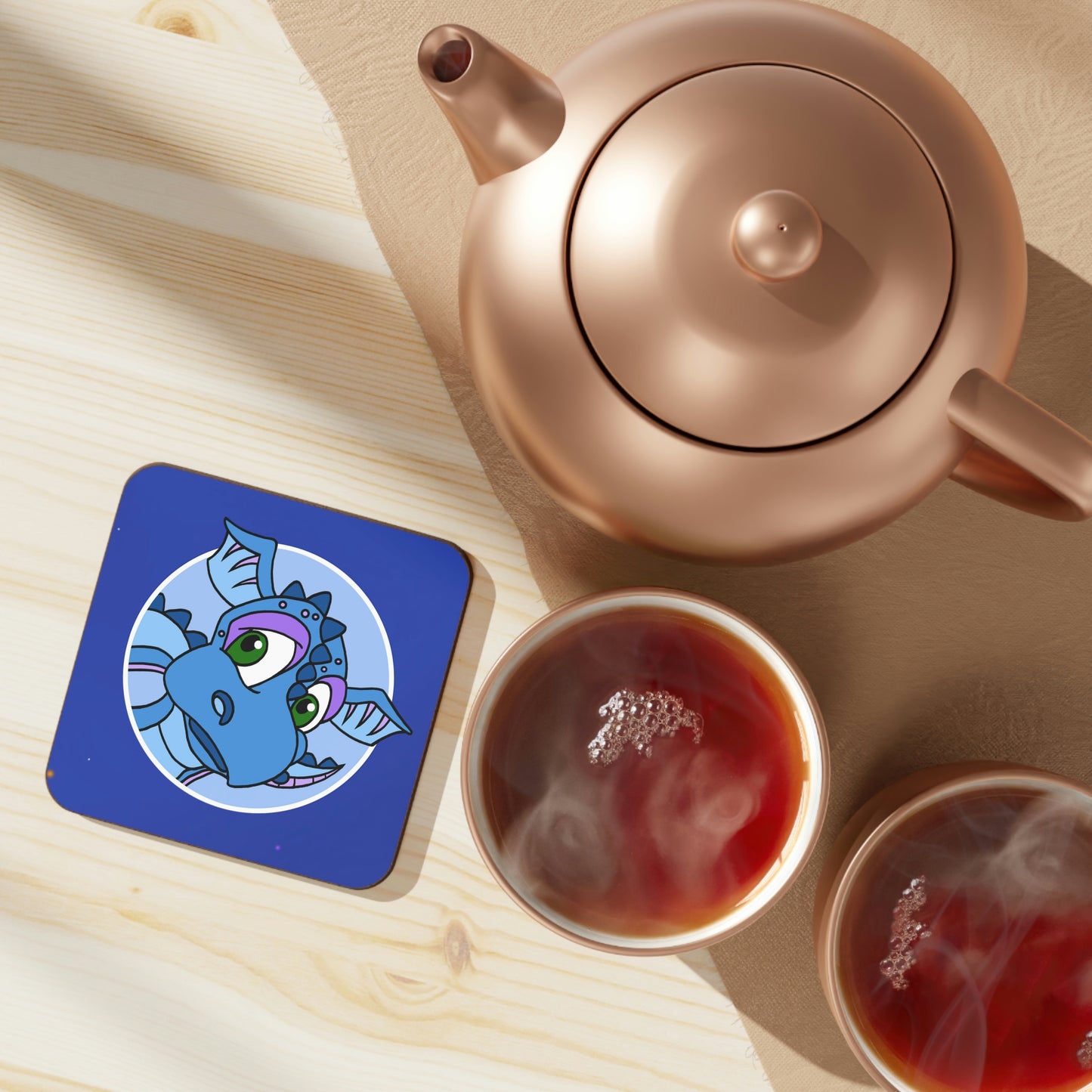Triple Gratitude with Assorted Monsters! Hardboard Back Coaster