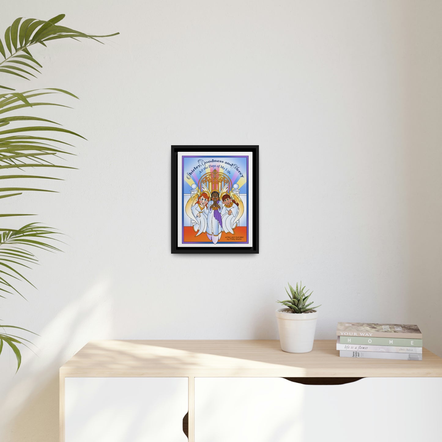 Shirley, Goodness, and Mercy Matte Canvas, Black Frame