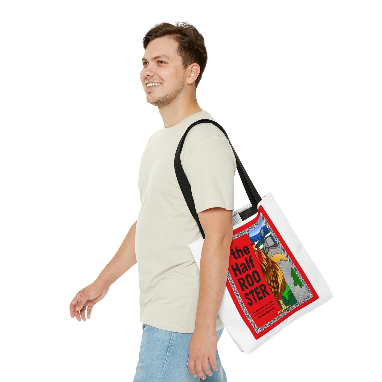 The Half Rooster AOP Tote Bag