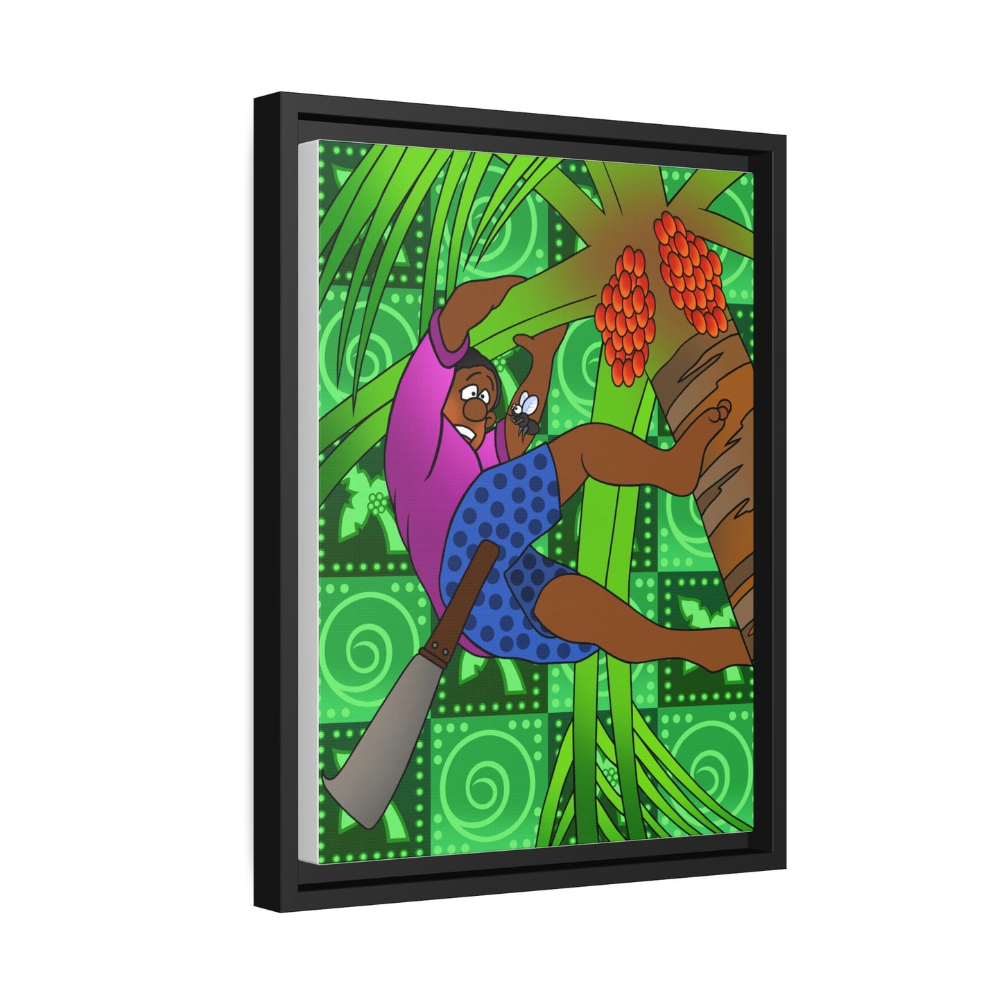 A Fowl Chain of Events! Matte Canvas, Black Frame