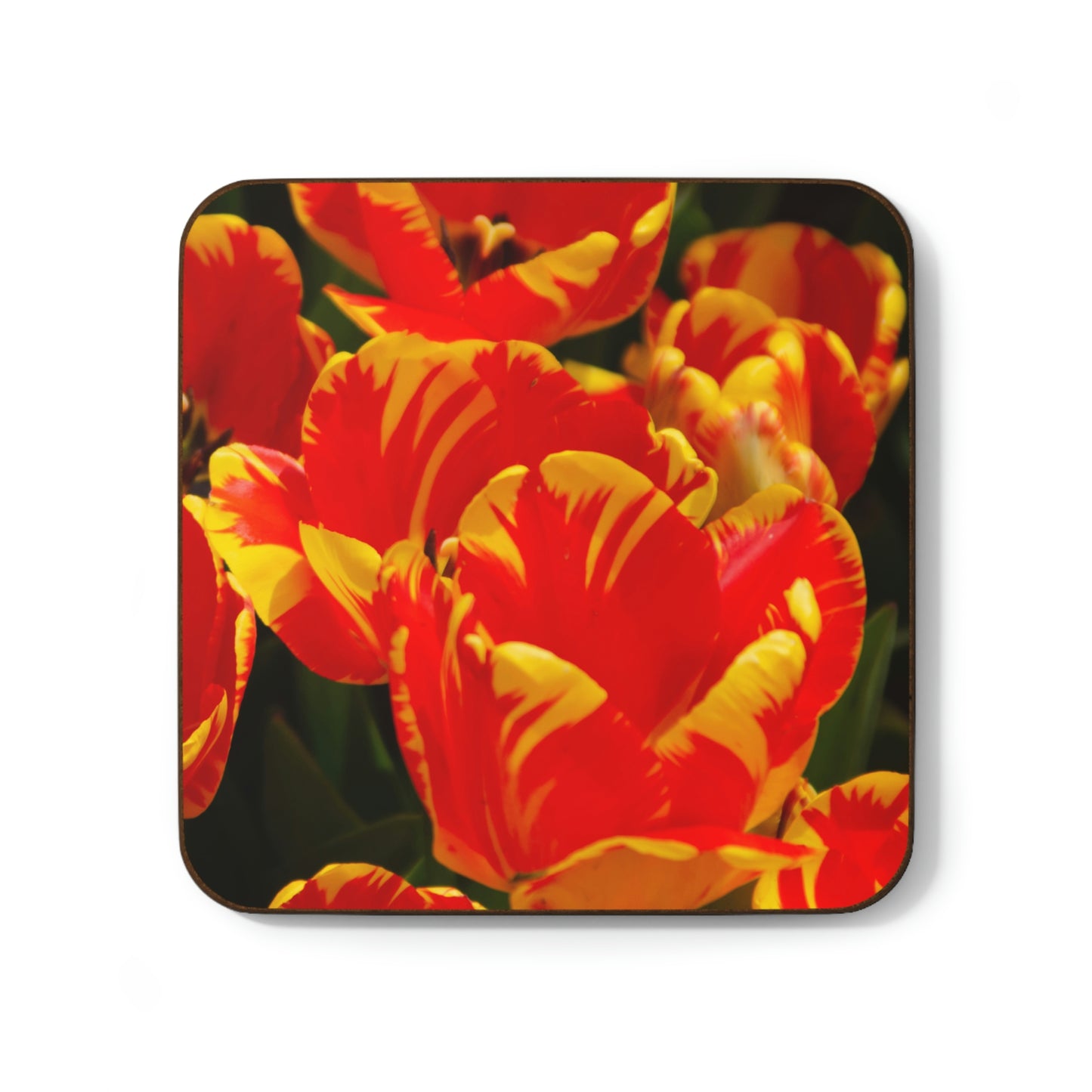 Flowers 19 Hardboard Back Coaster