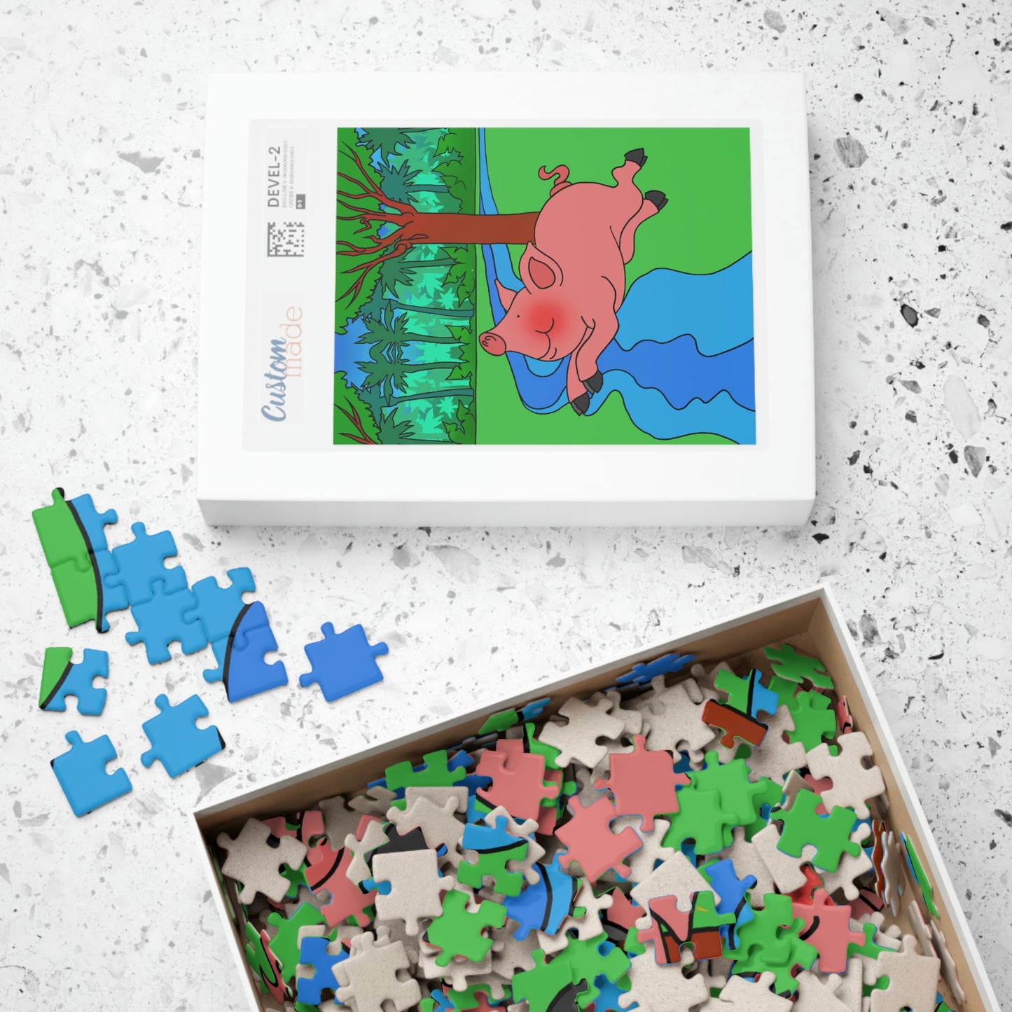 Anansi and the Market Pig! Puzzle (110, 252, 500, 1014-piece)