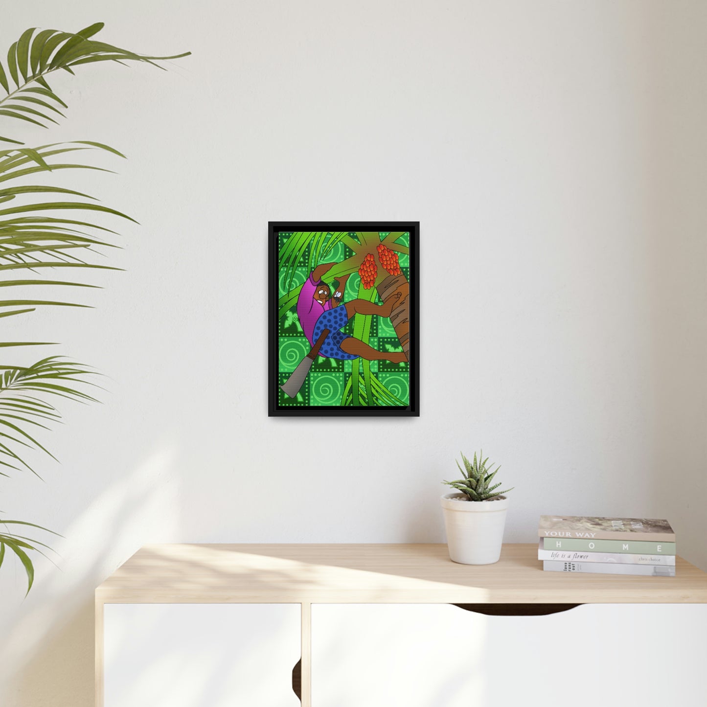 A Fowl Chain of Events! Matte Canvas, Black Frame